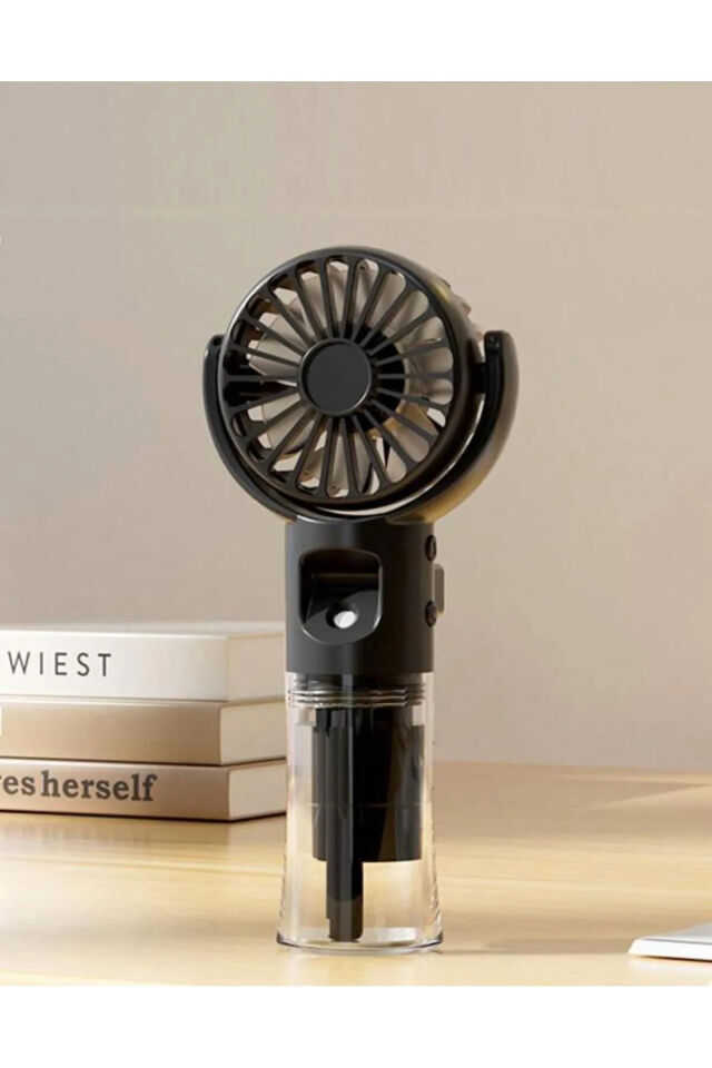 El Tipi Sulu Buharlı Fan Şarjlı Vantilatör Mini Masaüstü El Fan Taşınabilir 3 Kademeli Usb Pervane