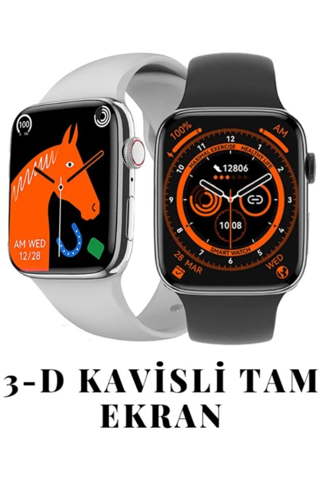 Smart Watch 7 Akıllı Saat Iphone Android Xiaomi Uyumlu Nabız Ölçer Aramalı Adım Sayar Tam Ekran