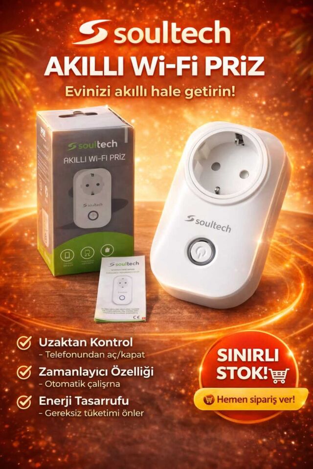 Akıllı WiFi Priz Uzaktan Kontrollü Zamanlayıcılı Smart Plug