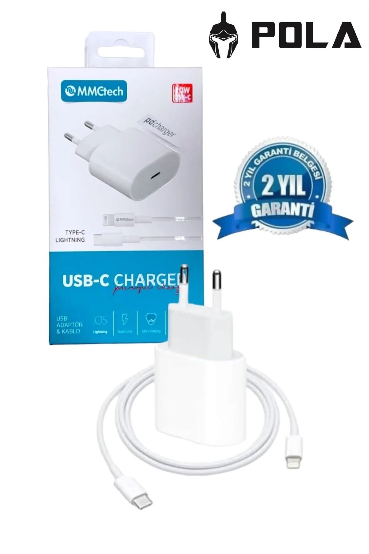 Yeni Nesil Iphone Uyumlu Type-c Girişli %100 20w Hızlı Şarj Adaptör Ve Kablo Set