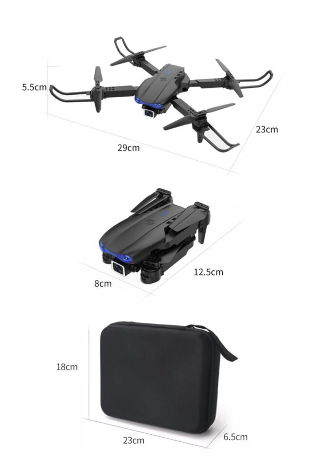 C5 Pro 4K HD Çift Kamera Drone, Katlanabilir, WiFi Bağlantılı, Akıllı Telefon Kontrollü