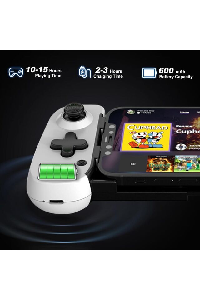 D6 Tablet Telefon Için Joyistikli Teleskopik Oyun Gamepad Android Ios Harmonyos Switch Androidtv
