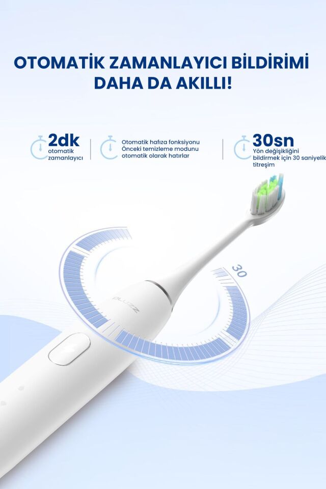 R101a Smart Sonik Şarjlı Diş Fırçası 180 Gün Şarj Süresi - Mavi