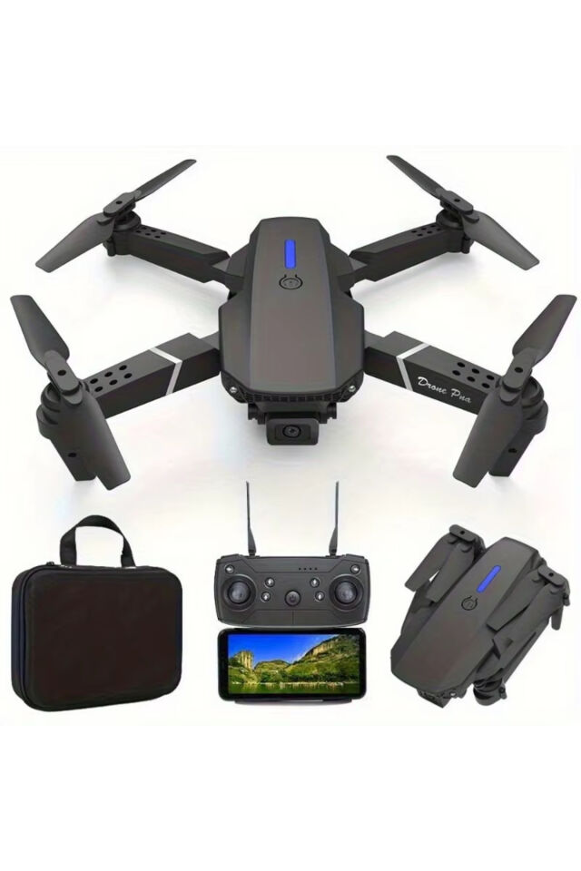 A55 V2 Katlanır 1080p Kamera Drone TAŞIMA ÇANTA TÜRKÇE (Ücretli Uygulama Kod Hediyeli) 1 Batarya