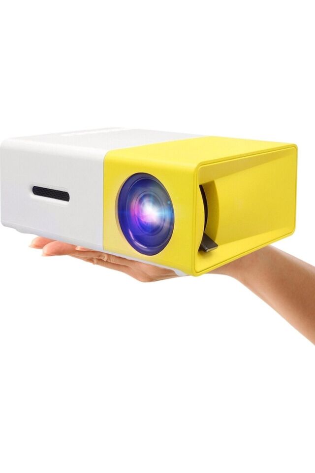 Taşınabilir Mini LED Projeksiyon Cihazı – Ev Sinema Sistemi, Çoklu Bağlantı (HDMI/USB/AV) ve Kumandalı Taşınabilir Projektör