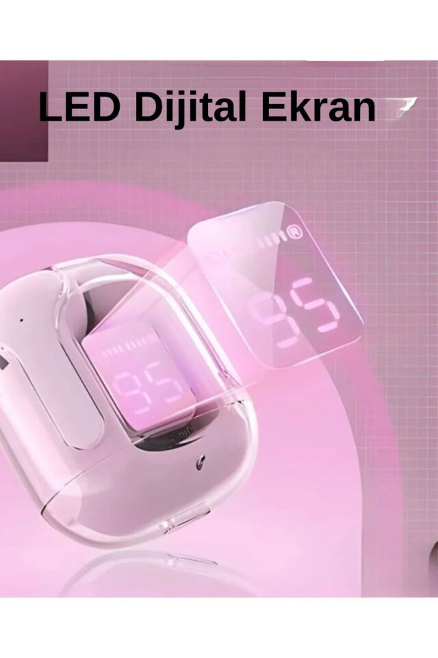 Bluetooth Kulaklık Kadın Erkek ios Android Uyumlu Dokunmatik Stereo Şeffaf LED Ekran Extra Bass TWS