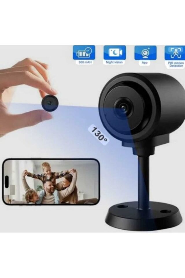 Wifi Mini Güvenlik Kamera Uzaktan izleme - Ses - Hafıza Kart Kayıt Şarjlı