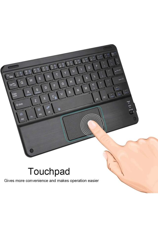 Tüm Cihazlara Uyumlu Akıllı Taşınabilir Şarj Edilebilir Kablosuz Bluetooth Klavye Mause Pad