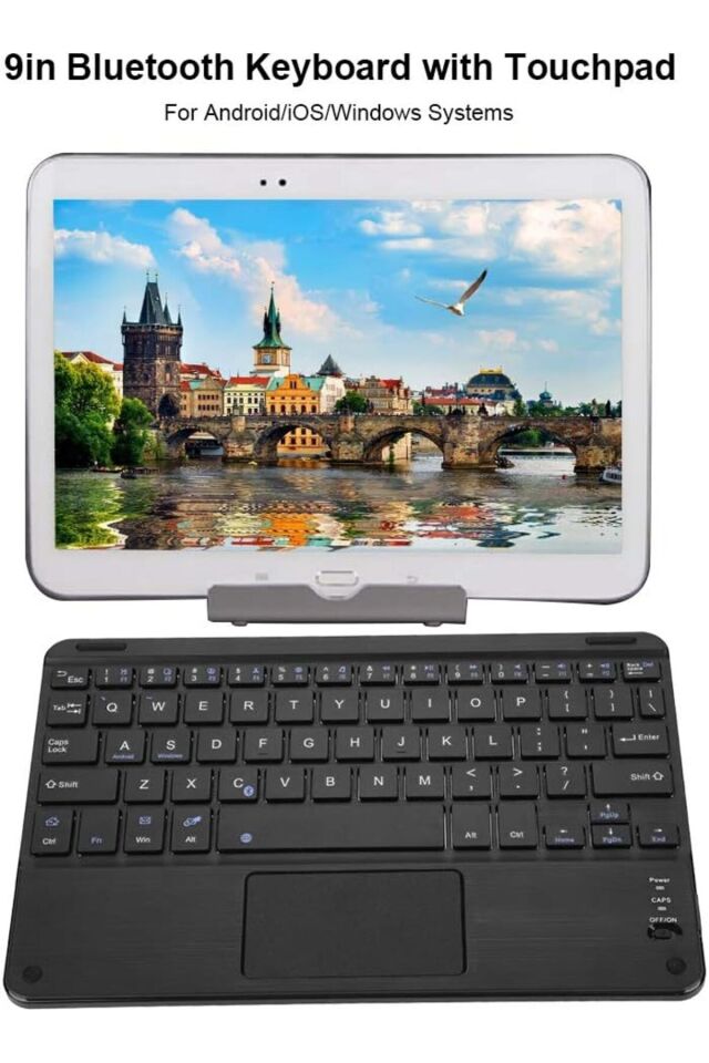 Tüm Cihazlara Uyumlu Akıllı Taşınabilir Şarj Edilebilir Kablosuz Bluetooth Klavye Mause Pad