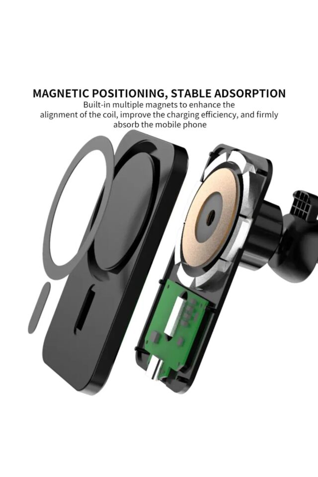 15w Magsafe Iphone 11-12-13-14-15 Pro-pro Max Uyumlu Magnetic Wireless Universal Araç Telefon Tutucu