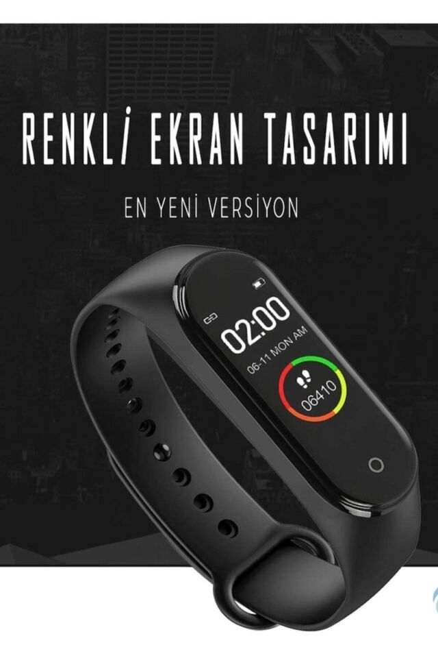 Yeni Nesil Akıllı Saat Özellikli Akıllı Bileklik Band Renkli Ekran