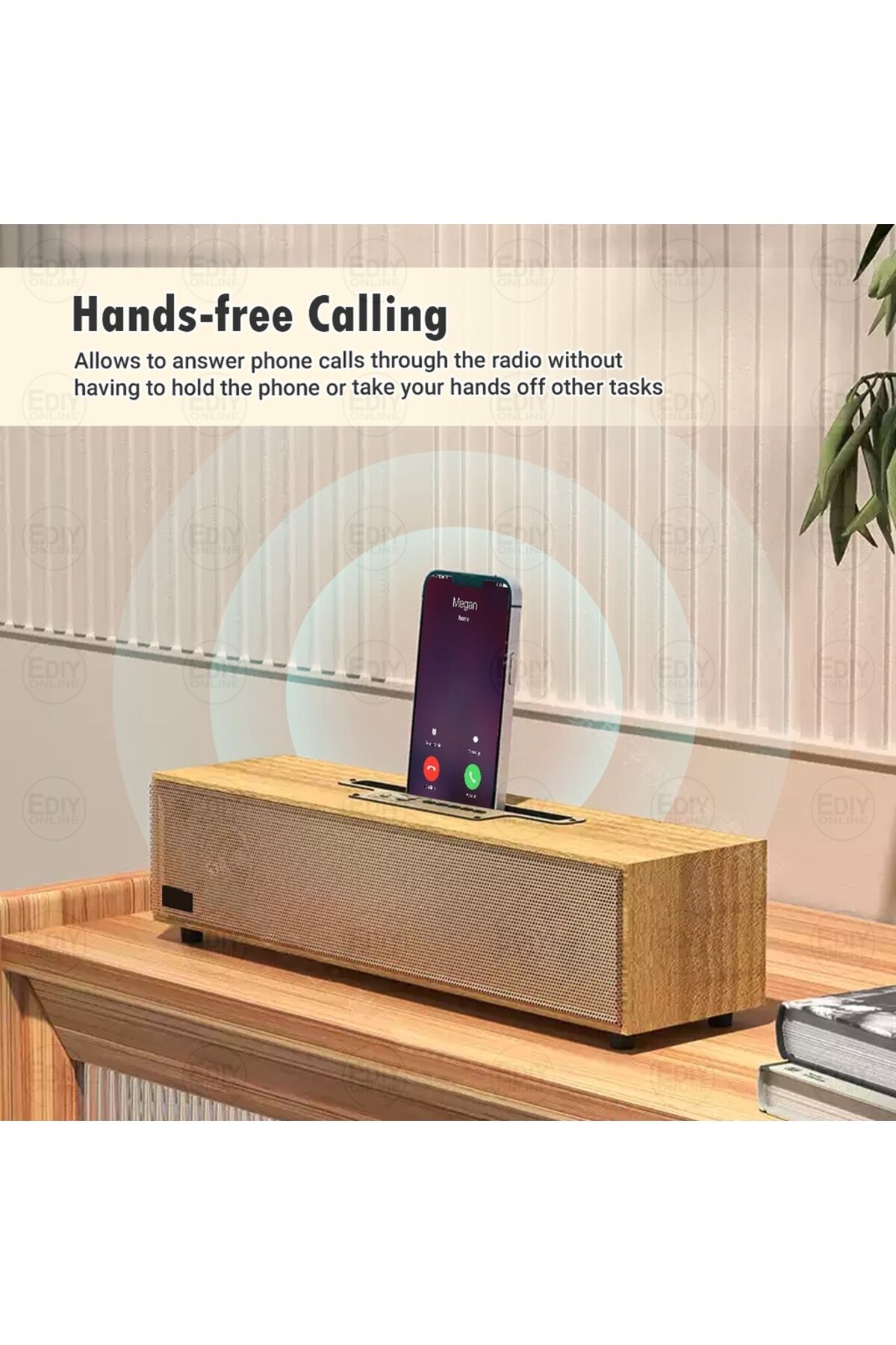 Yüksek Kaliteli Şarj Edilebilir Ahşap Radyo Bluetooth Hoparlör MP3 Çalar USB Telefon Standı Tutucu