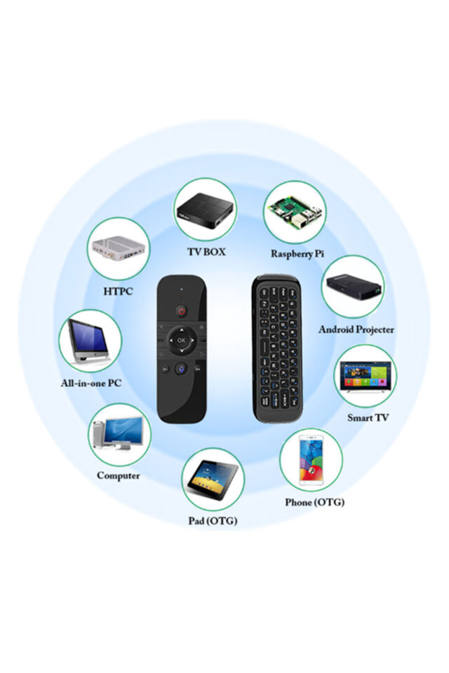 2.4ghz Klavye Ses Asistan Destekli Jiroskop Mouse Akıllı Tv Android Box Klavyeli Uzaktan Kumanda