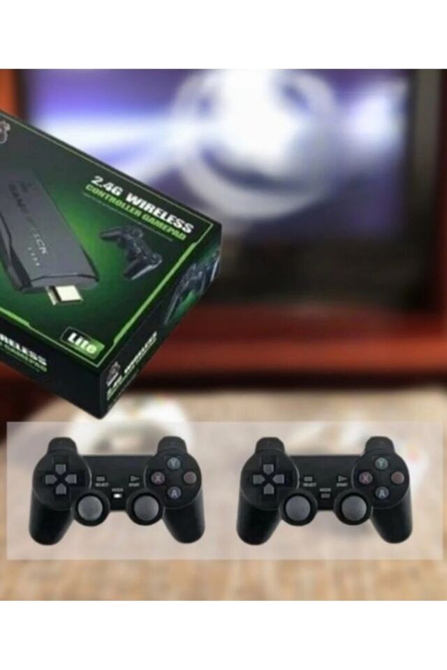2.4g Kablosuz Çift KolRetro Oyunlar 4k Game Stick Oyun Atari