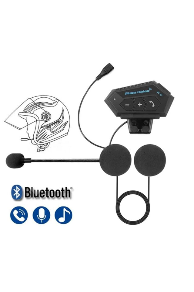 Bt12 Kask Kulaklık Bluetooth Motosiklet Kulaklık Bluetooth Intercom