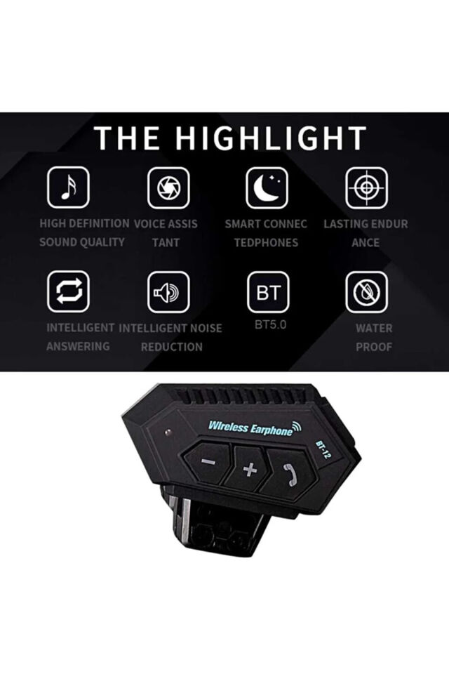 Bt12 Kask Kulaklık Bluetooth Motosiklet Kulaklık Bluetooth Intercom