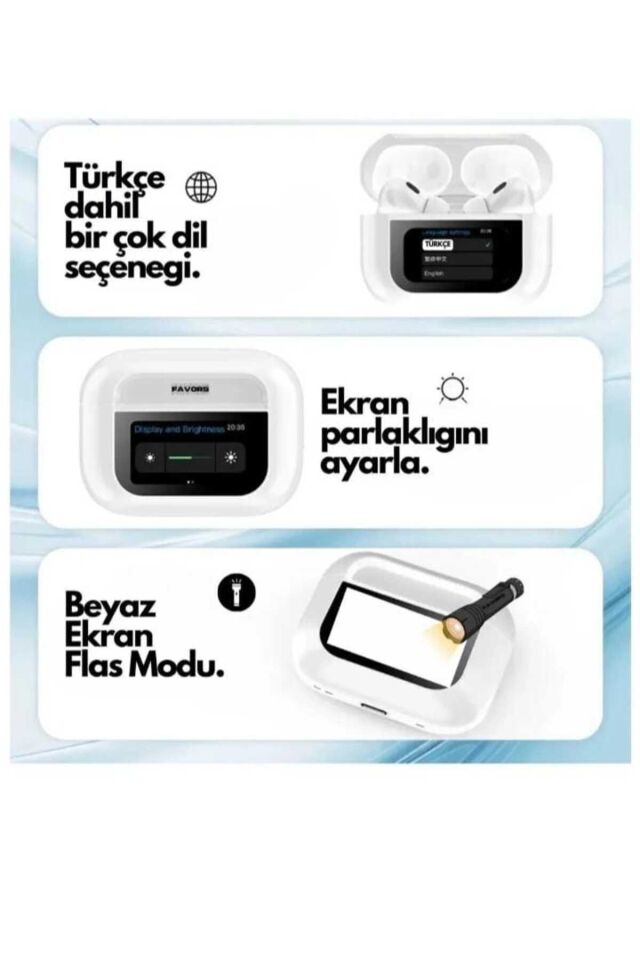 A9 Pro Anc/Enc Kablosuz Wireless Ekranlı Kulaklık