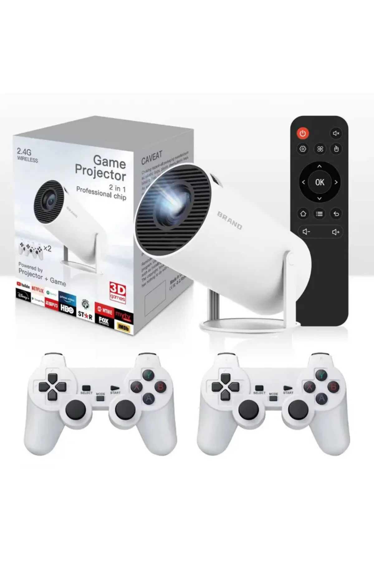 LOBO 4K Wireless Powered Projector + Game 2 in1 Professional M300 MAX