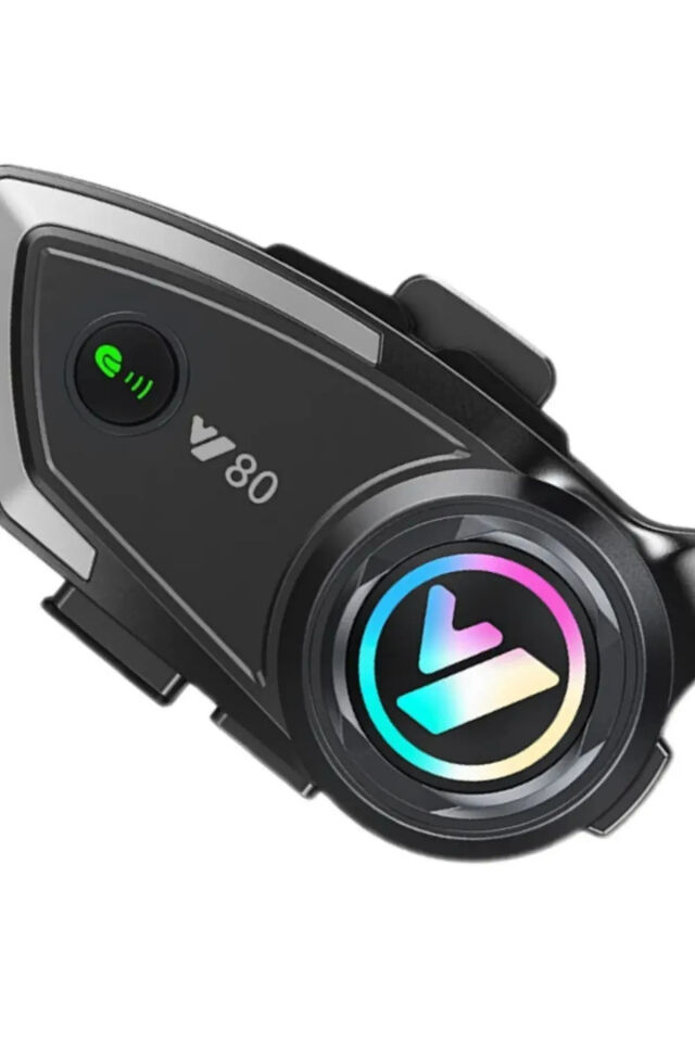 2 Intercom Bağlantılı Radyolu Lcd Ekranlı Işıklı Su Geçirmez Motorcu Kask Kulaklık Müzik Çalar