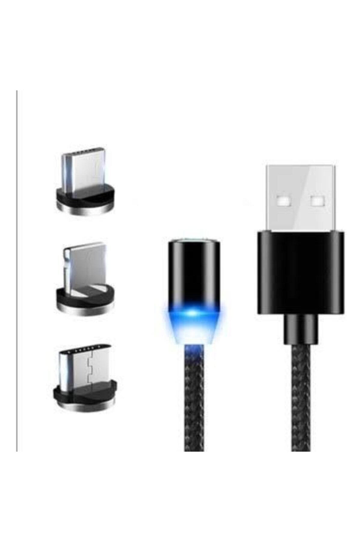 Manyetik Üçlü Usb Kablo