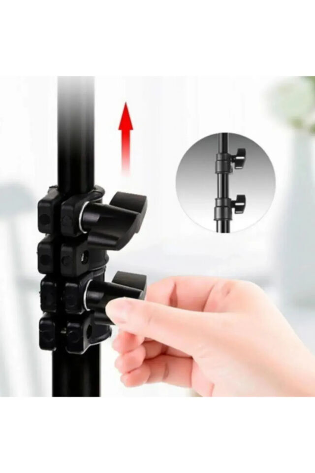 14 Inç 33 Cm Rgb Işık Ve 210 Cm Tripot Çok Renkli Makyaj Tiktok Selfie Işığı Selfie Çubuğu Tripod