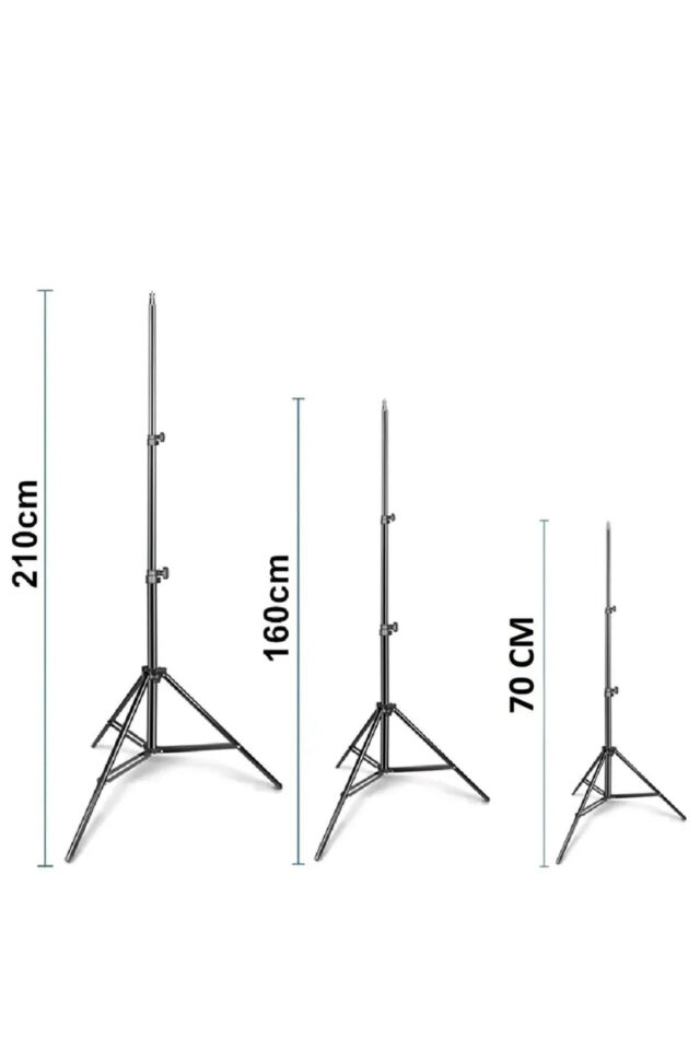 14 Inç 33 Cm Rgb Işık Ve 210 Cm Tripot Çok Renkli Makyaj Tiktok Selfie Işığı Selfie Çubuğu Tripod
