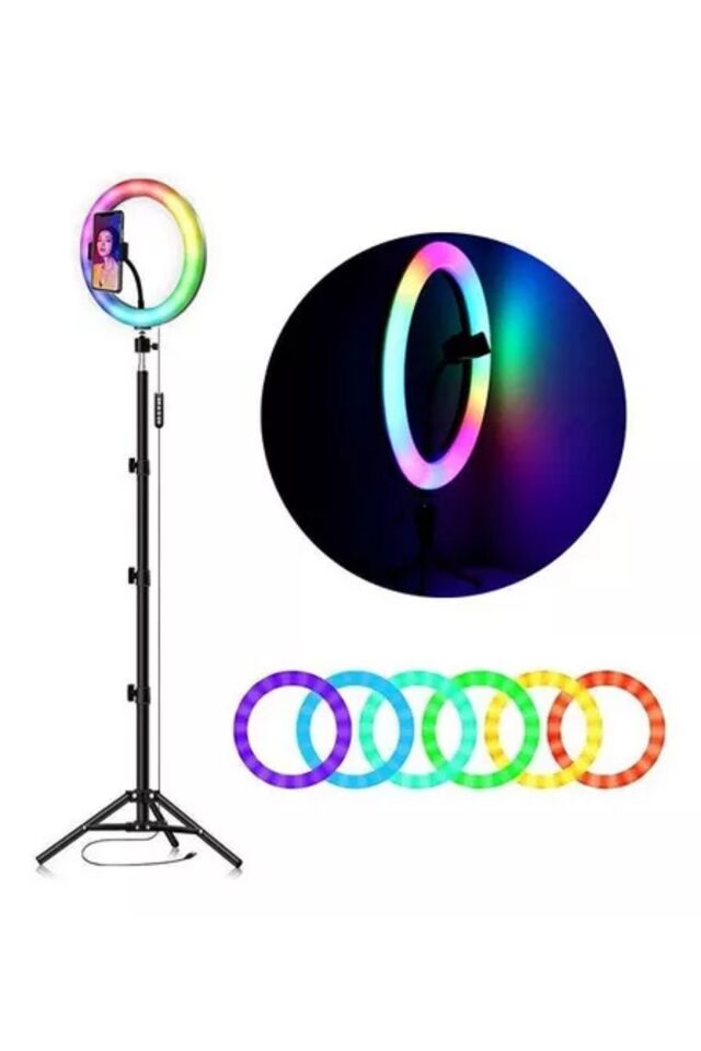 Reing Fill Light Led Işıklı Tripod 10 Inç Halka Youtuber Tiktok Makyaj Işığı Ayaklı 10 Inç