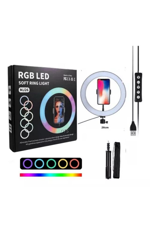 Reing Fill Light Led Işıklı Tripod 10 Inç Halka Youtuber Tiktok Makyaj Işığı Ayaklı 10 Inç
