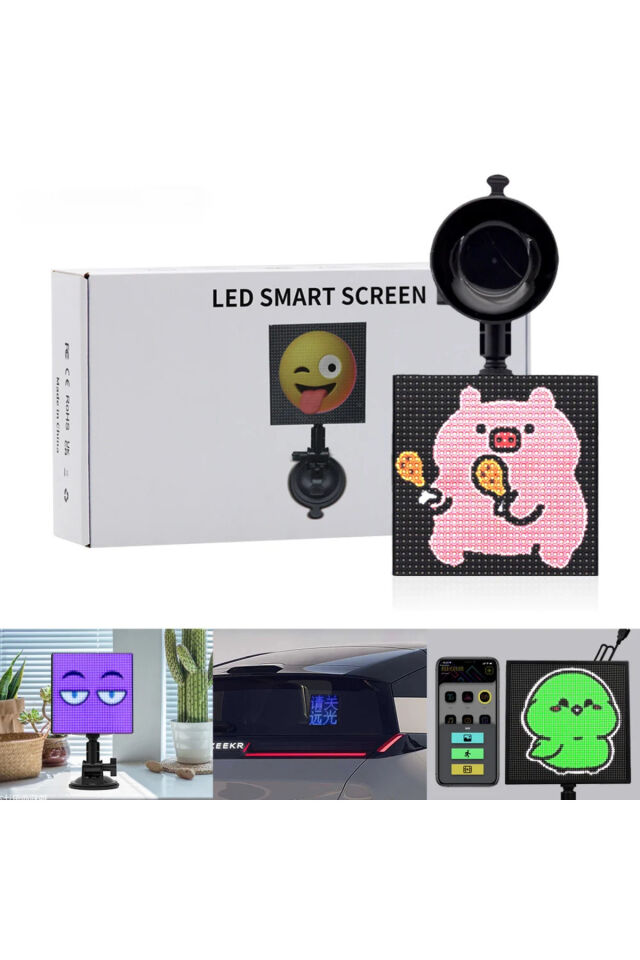 Akıllı LED matri piksel paneli USB araba ev odası masaüstü için tabela APP kontrol Graffiti ekran