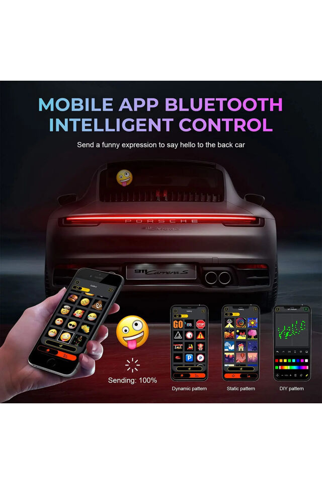 Akıllı LED matri piksel paneli USB araba ev odası masaüstü için tabela APP kontrol Graffiti ekran