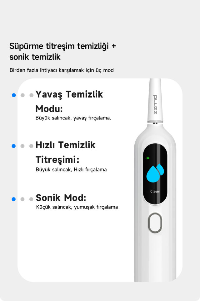 Sonik Şarjlı Diş Fırçası 120 Gün Şarj Süresi 6 Adet Başlık Lacivert