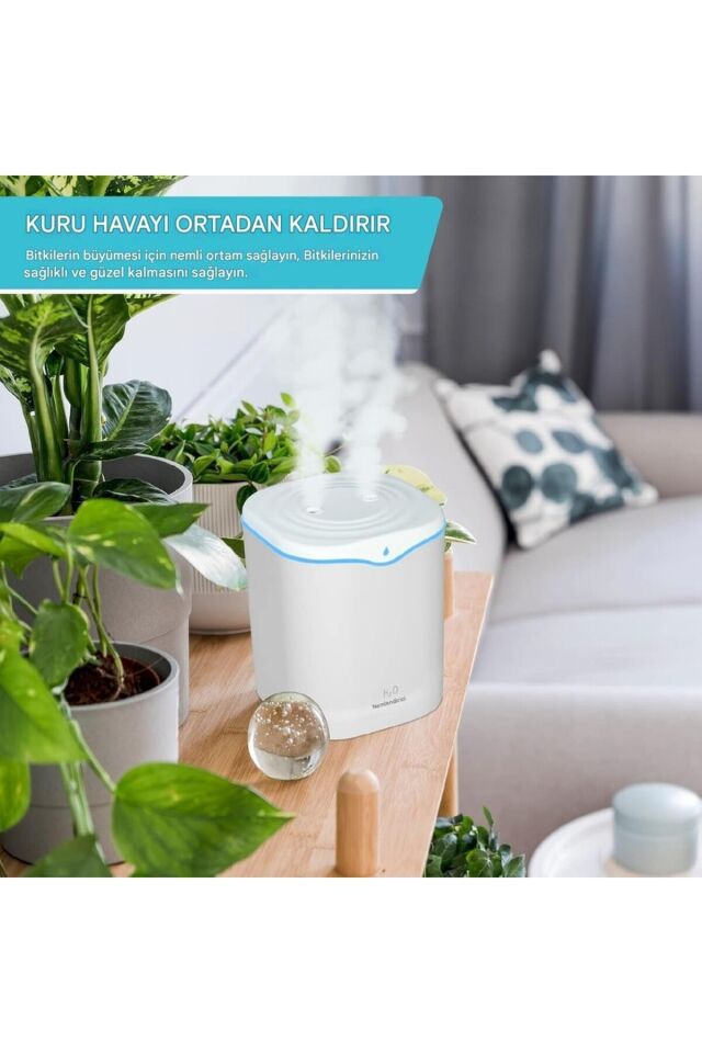 Çift Sprey LED Işıklı 2l Ultrasonik Hava Nemlendirici Buhar Makinası