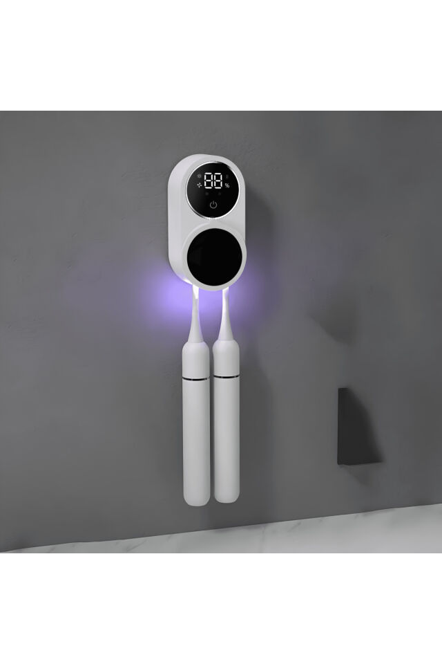 Diş Fırçası Tutacağı Şarj Edilebilir ve Sensörlü Uv Sterilizatör (Philips Led Teknolojisi)