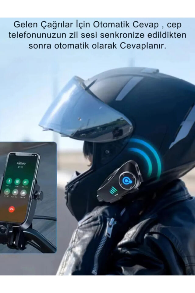 1080P FHD Kameralı Video Fotoğraf Özellikli WİFİ Kamera Bluetooth Arama Müzik İntercom Kask Kulaklık