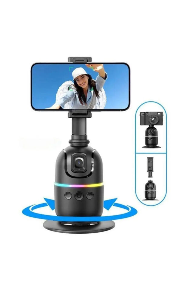 Profesyonel Gimbal 360 Yüz Takip Telefon Sabitleyici Tutucu Video Canlı Yayın Akıllı Tripod
