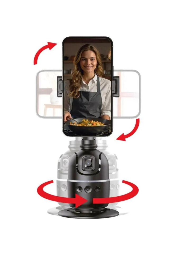 Profesyonel Gimbal 360 Yüz Takip Telefon Sabitleyici Tutucu Video Canlı Yayın Akıllı Tripod