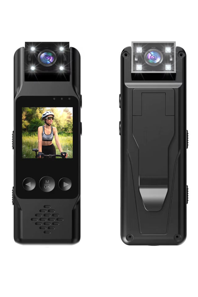HD 4K Cep Klipsli Mini Profesyonel Kamera Taşınabilir Dijital Video Kaydedici Bodycam 180° Lens