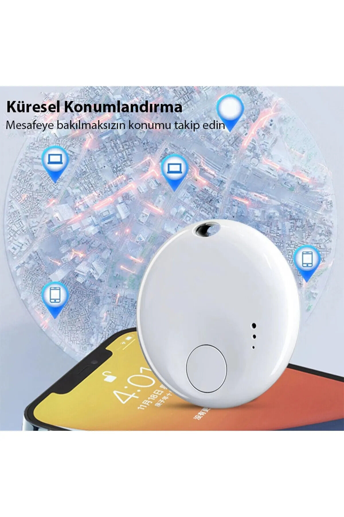 NTag Akıllı Smart Takip Cihazı GPS (uyumlu) Takip Konum Cihazı Kaybolmaya Karşı İzleyici