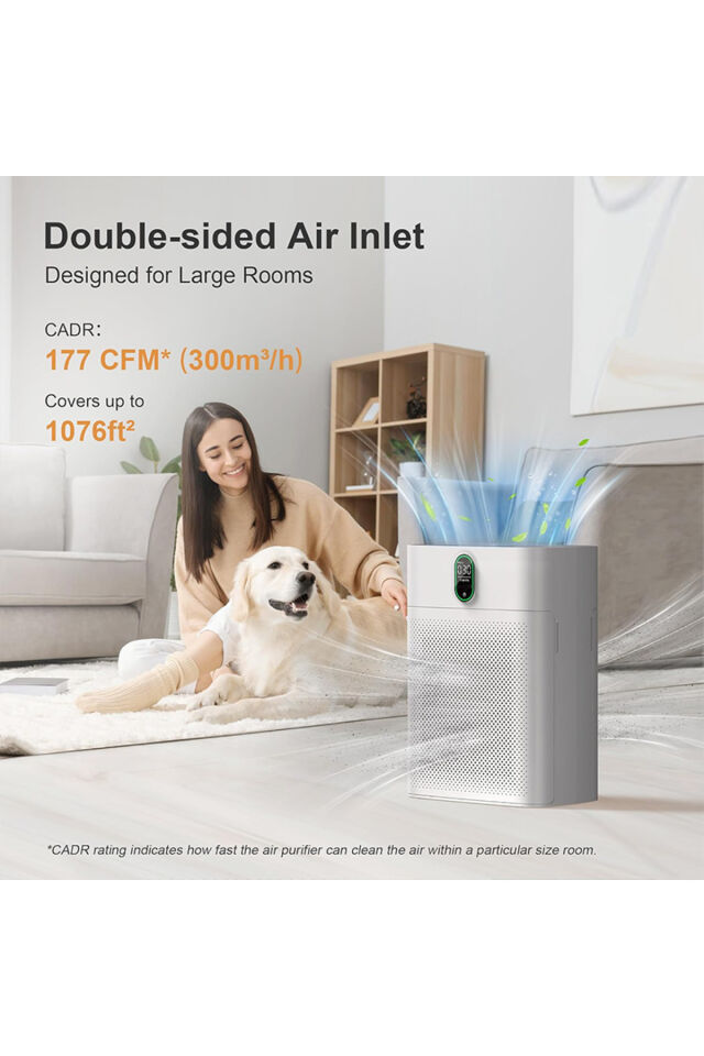 Air Purifier Hava Temizleme Cihazı Ev Taşınabilir Gerçek H13 HEPA Karbon Filtre Hava Temizleyici