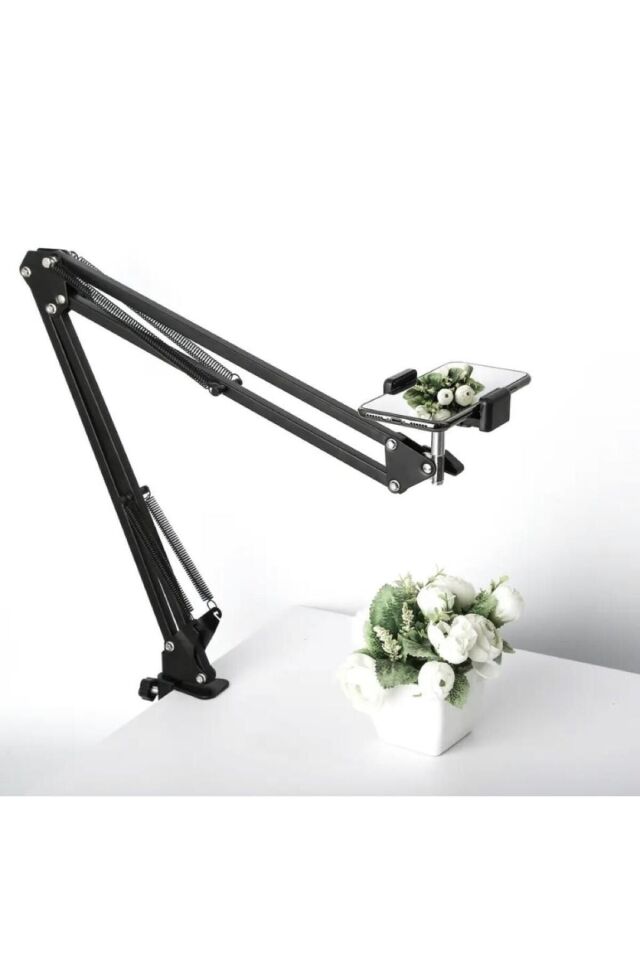 Telefon Tripodu 360 Derece Ayarlanabilir Masaüstü Süspansiyonlu Üst Çekim Sosyal Media Yayın Standı
