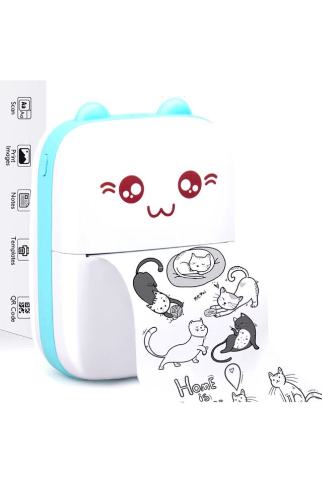 Mini Fotoğraf Resim Yazıcı Kablosuz Etiket Yazıcı Baskı Makinesi Ios Android Uyumlu Termal Printer