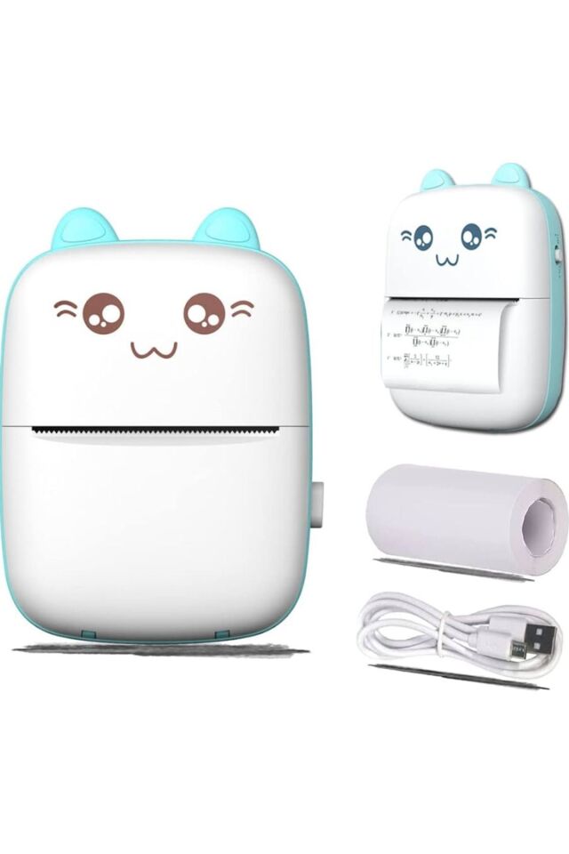 Mini Fotoğraf Resim Yazıcı Kablosuz Etiket Yazıcı Baskı Makinesi Ios Android Uyumlu Termal Printer
