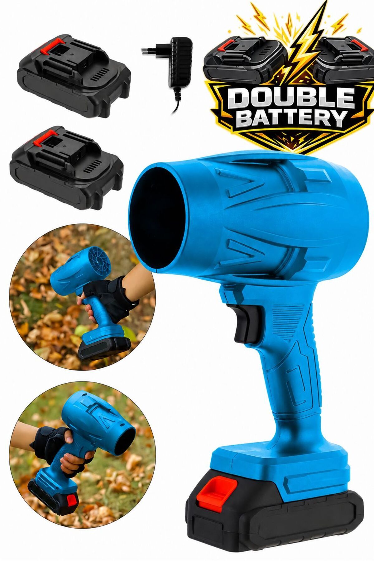 Ahv-18 Turbo Çift Bataryalı Hava Üfleyici | 4 Kademe Hız | 21v 431w Kablosuz Blower | 32.000 Rpm