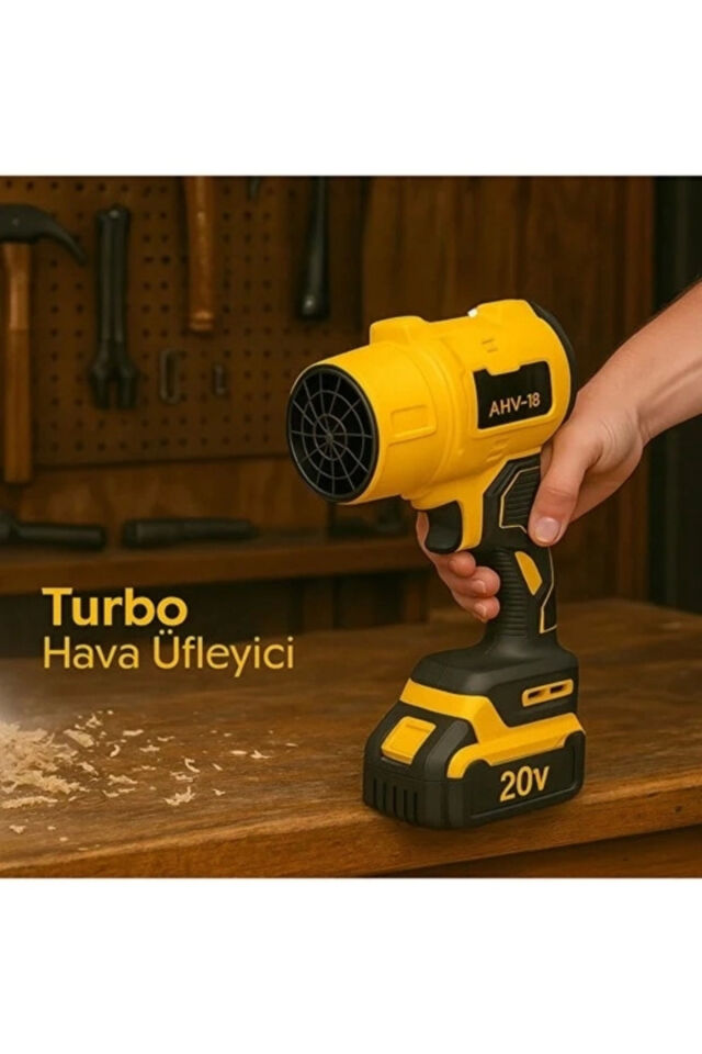 Ahv-18 Turbo Çift Bataryalı Hava Üfleyici | 4 Kademe Hız | 21v 431w Kablosuz Blower | 32.000 Rpm