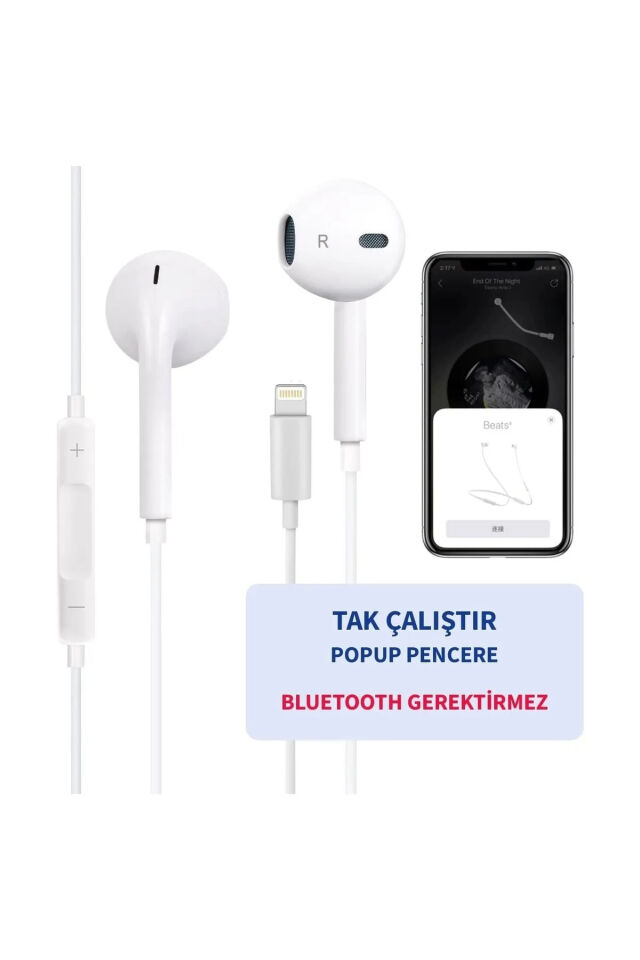İphone Kablolu Kulaklık 7/8/8plus/x/xr/xs/xsmax/11/12/13/14 Pro Max Uyumlu