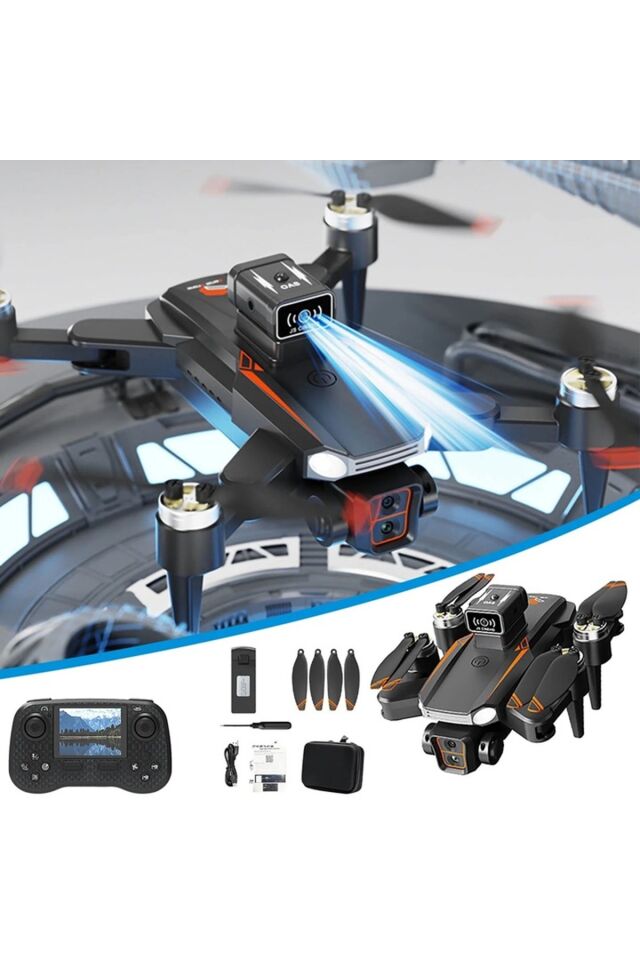 J4 DRONE 4K HD ÇİFT KAMERALI DRONE APP KONTROL WİFİ Lİ KATLANABİLİR QUATCOPTER 300 Metre Yükselme
