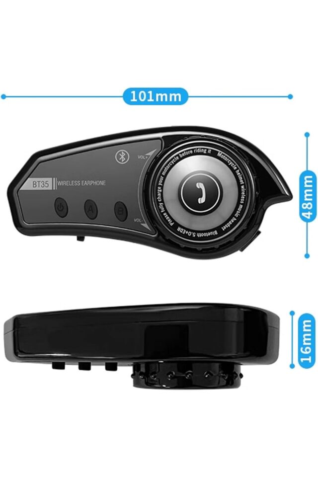 BT35 Rgb Renkli Işıklı ve Yüksek Sesli Bluetooth Kask Intercom motosiklet Interkom Kulaklık