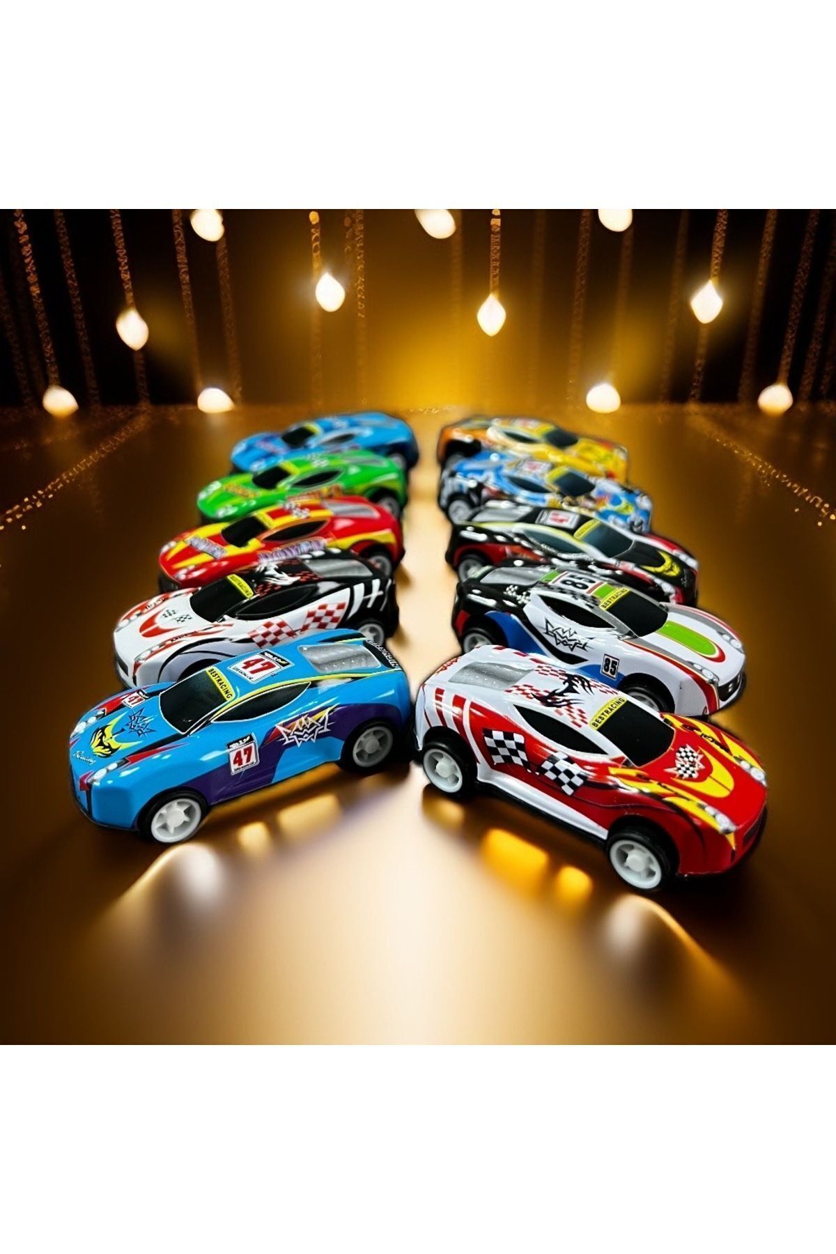 10 Adet Mini Metal Yarış Arabaları Oyuncak Araba Set Çek Bırak