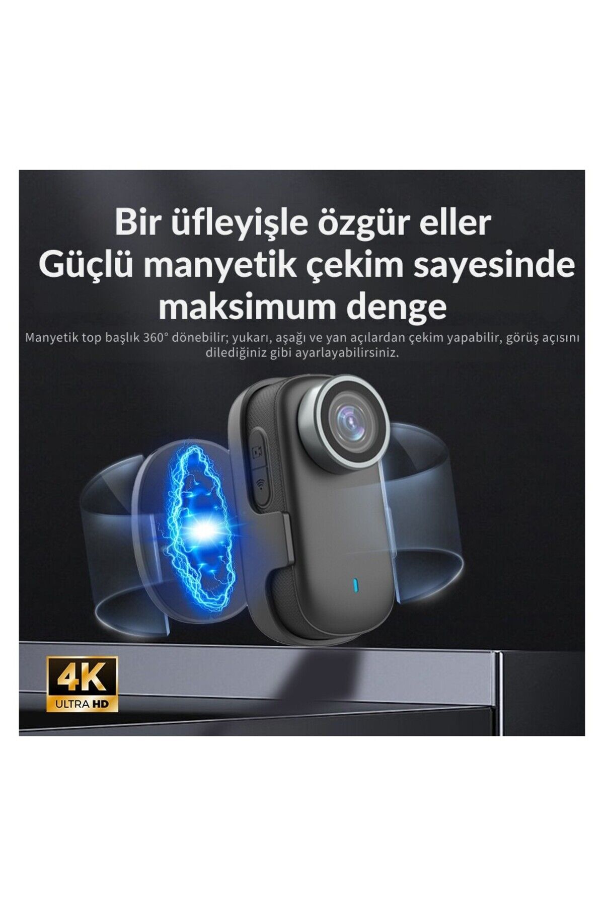 4K Ultra HD Su Geçirmez Aksiyon Kamerası – Stabilizasyon Destekli Kompakt Spor Kamera
