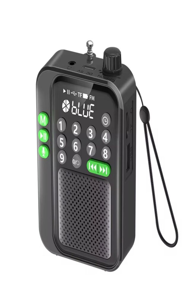 C9 Bluetooth Şarjlı Radyo USB & TF Kart Okuyucu Deprem Çantasına Uygun FM Radyo